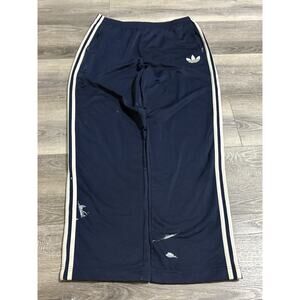 Adidas Navy Striped Baggy Track Pants Sweatpants Y2K Skater Streetwear - Mens XL